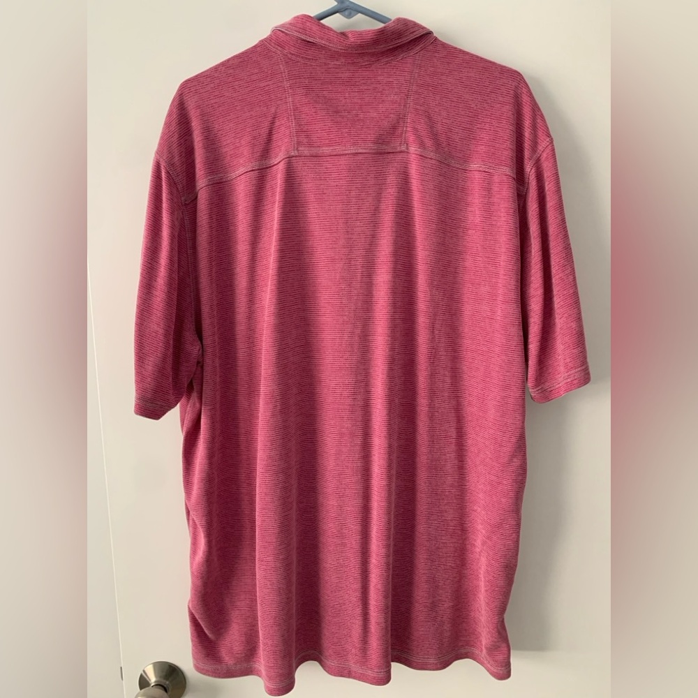 Tommy Bahama Men's Pink Polo Shirt - Picture 2 of 3